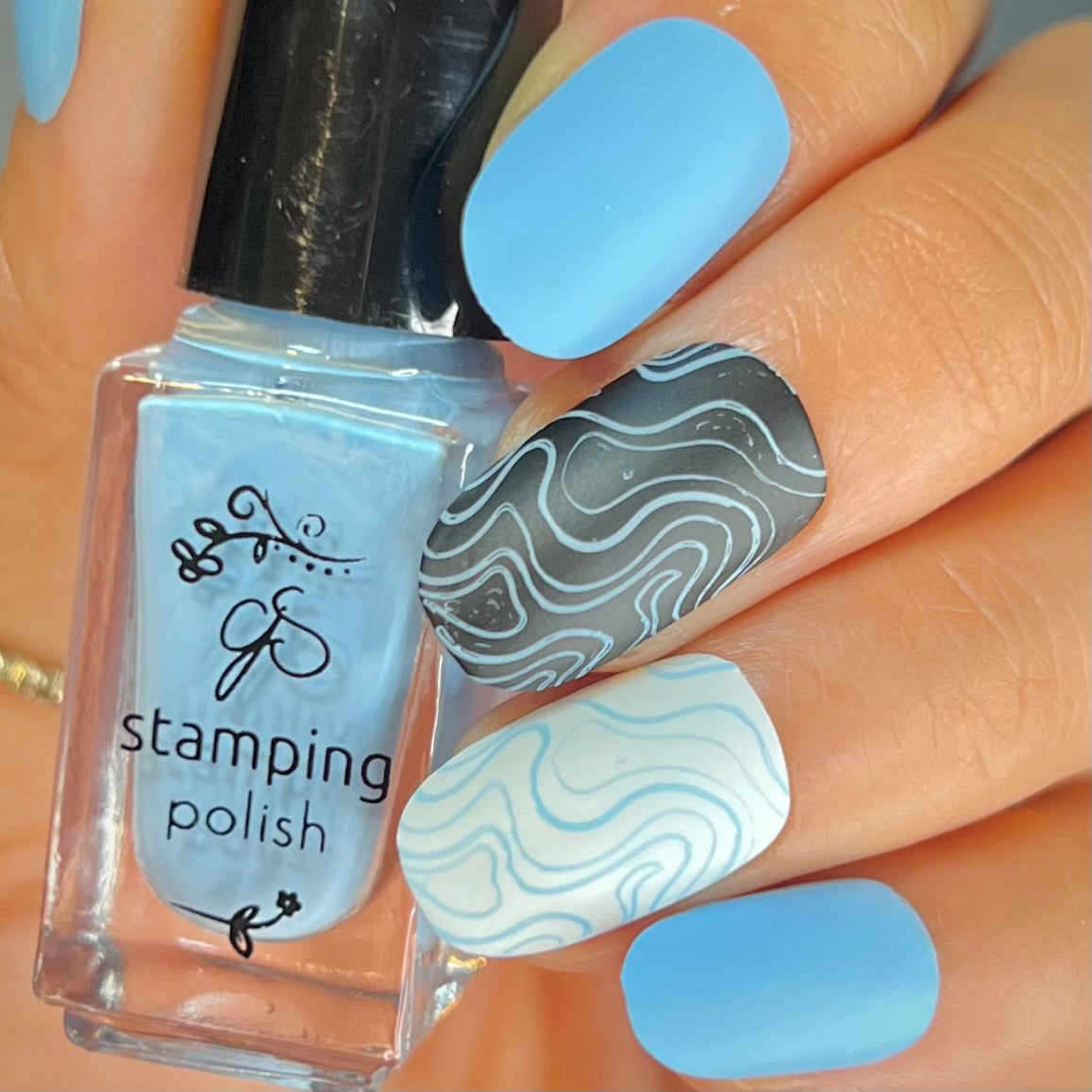 #127 - Baby's Got Blue Eyes - Nail Stamping Color (5 Free Formula)