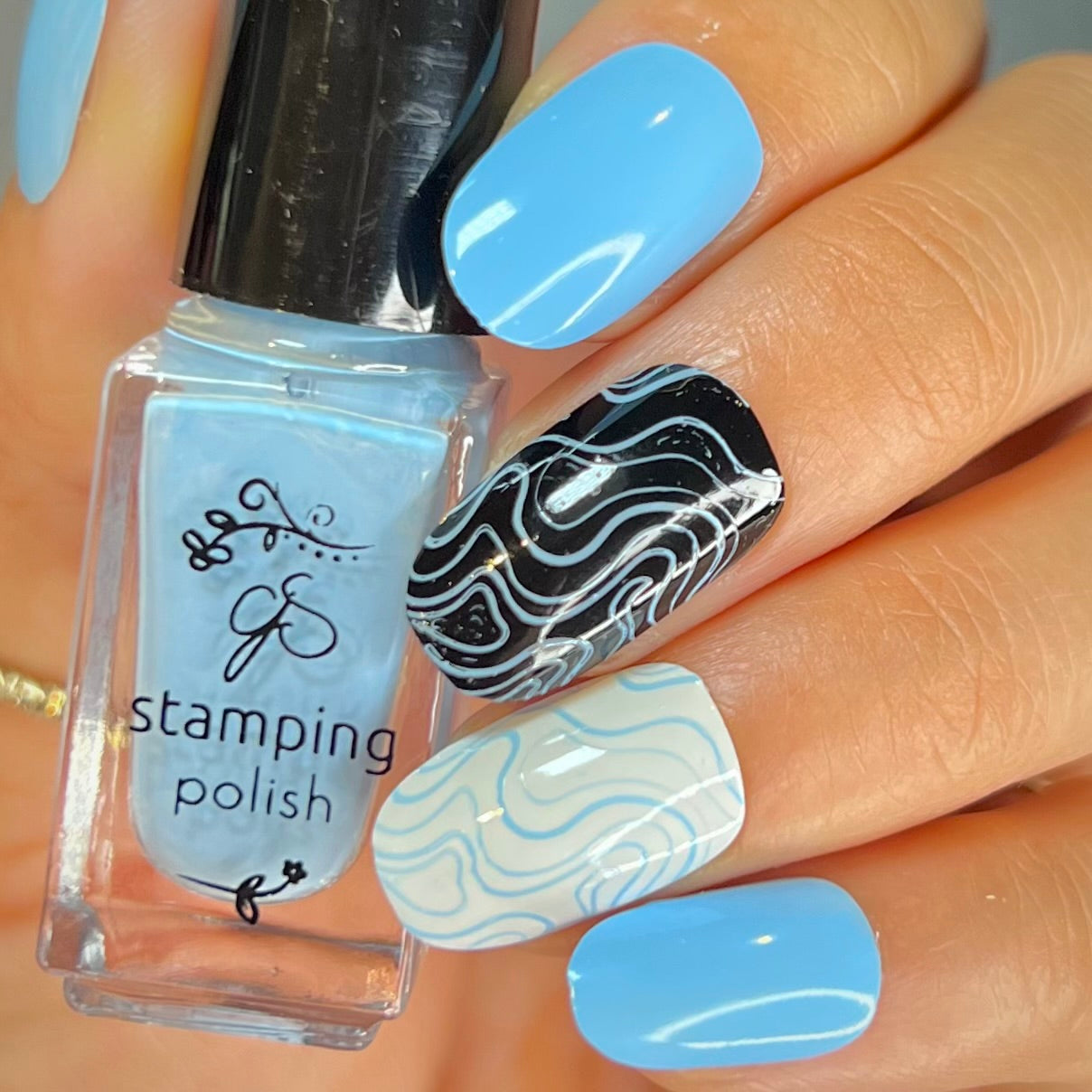 #127 - Baby's Got Blue Eyes - Nail Stamping Color (5 Free Formula)