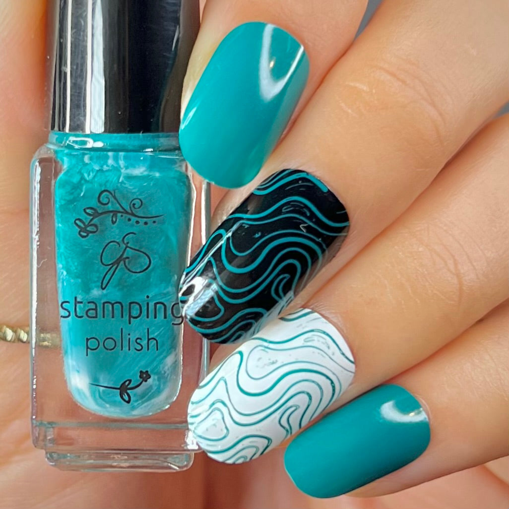 #186 Floatin' In The Reef - Nail Stamping Color (5 Free Formula)