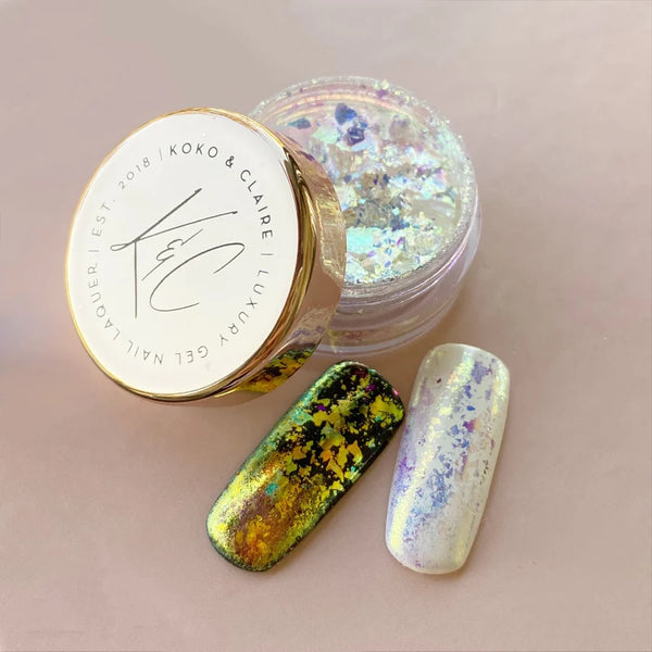 Golden - Chameleon Flakes / Chrome Pigment – Clear Jelly Stamper