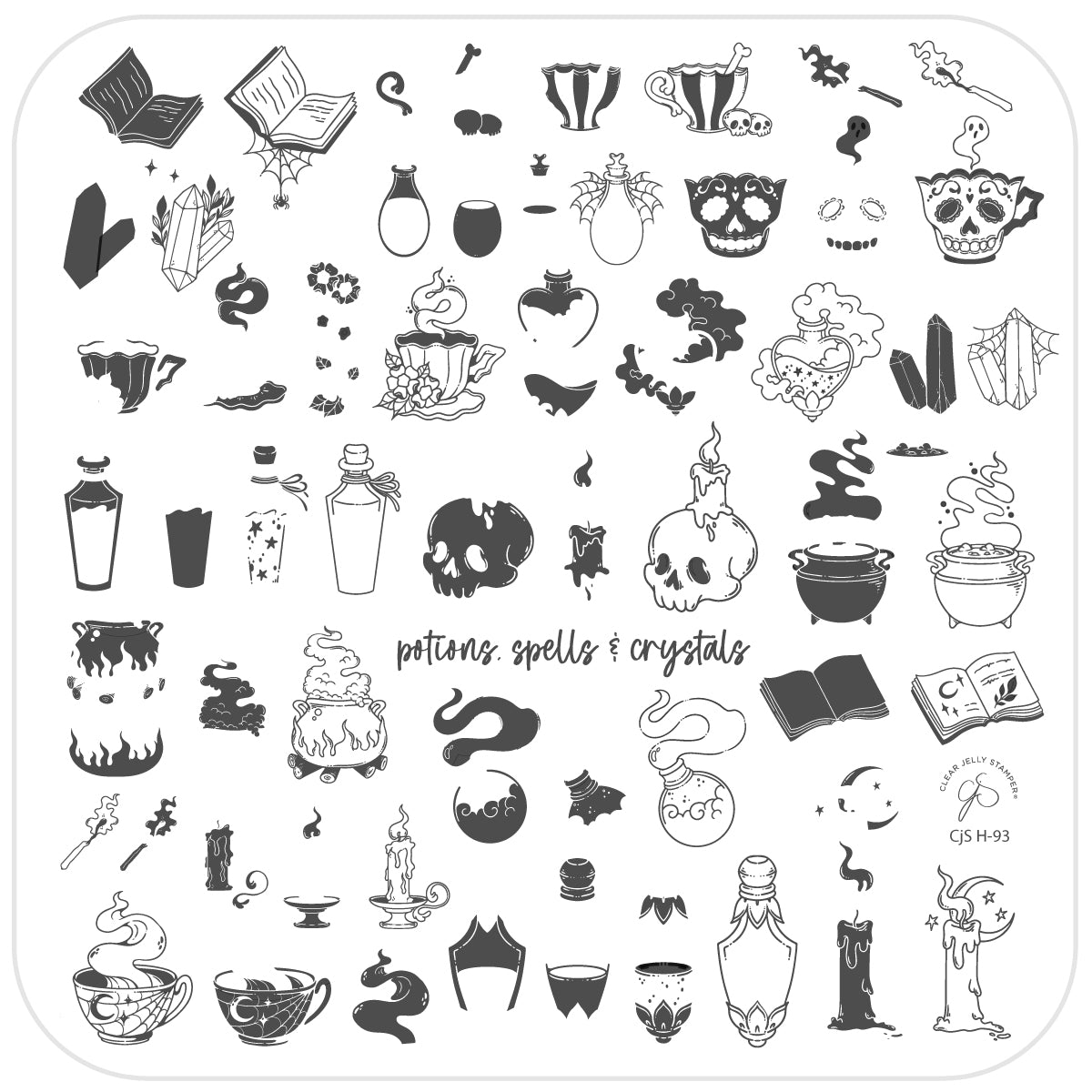 Abracadabra (CjSH-93) Steel Nail Art Layered Stamping Plate