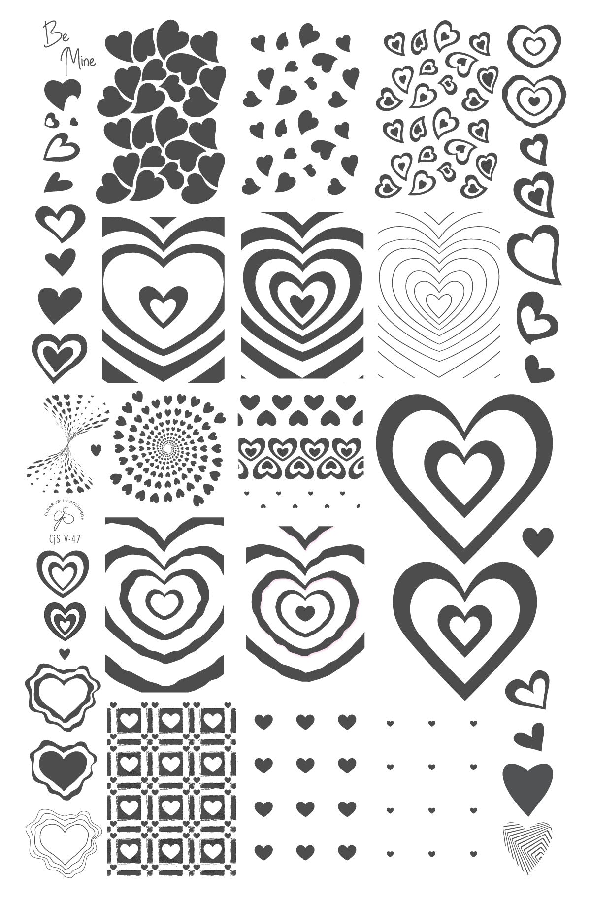 Heart's Desire (CjSV-47) Steel Nail Art Stamping Plate