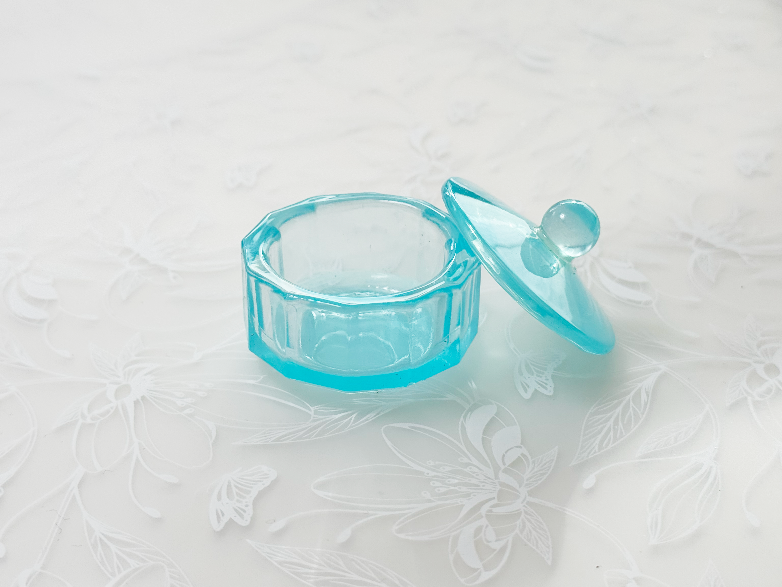 Glass Dappen Dish - Aqua