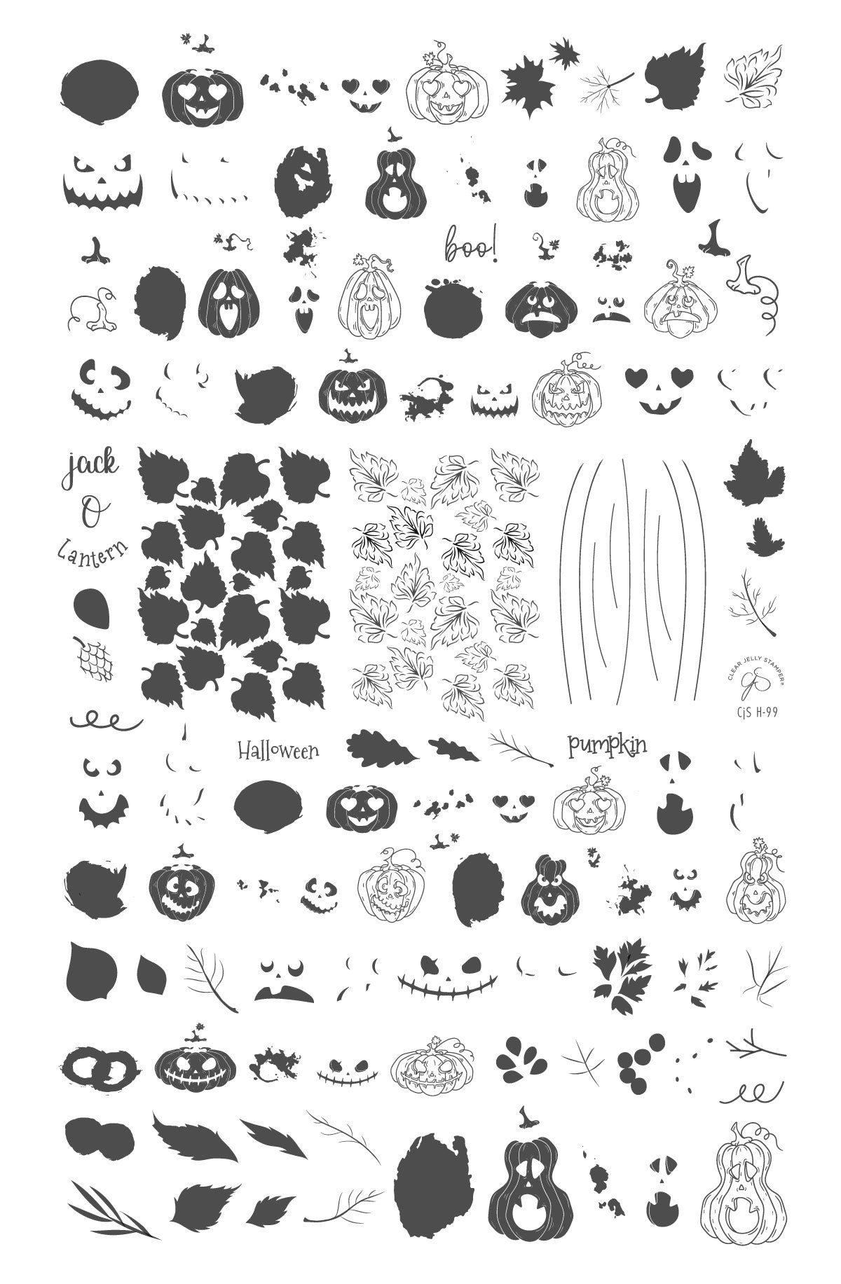 Watercolor Pumpkins (CjSH-99) Steel Nail Art Layered Stamping Plate