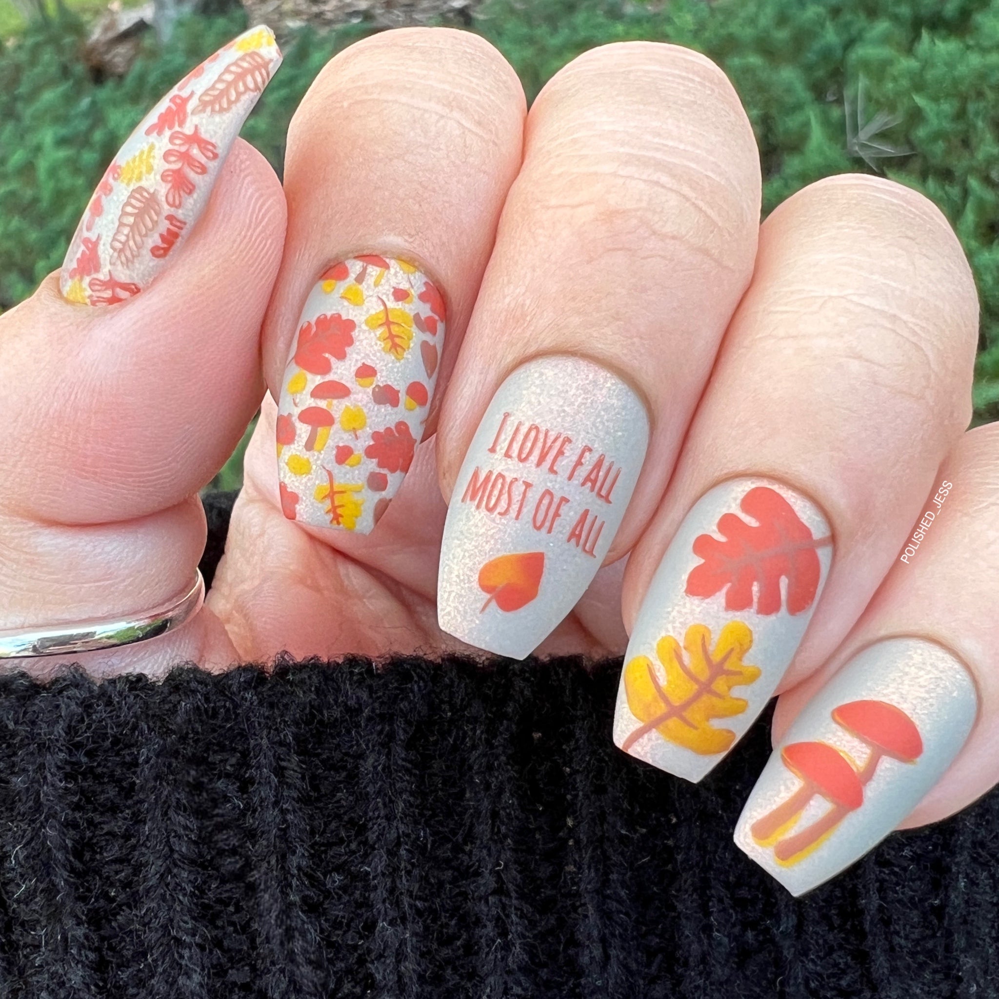 Fallpaper - Happy Fall Yall! (CjS-133) Steel Layered Nail Art Stamping Plate