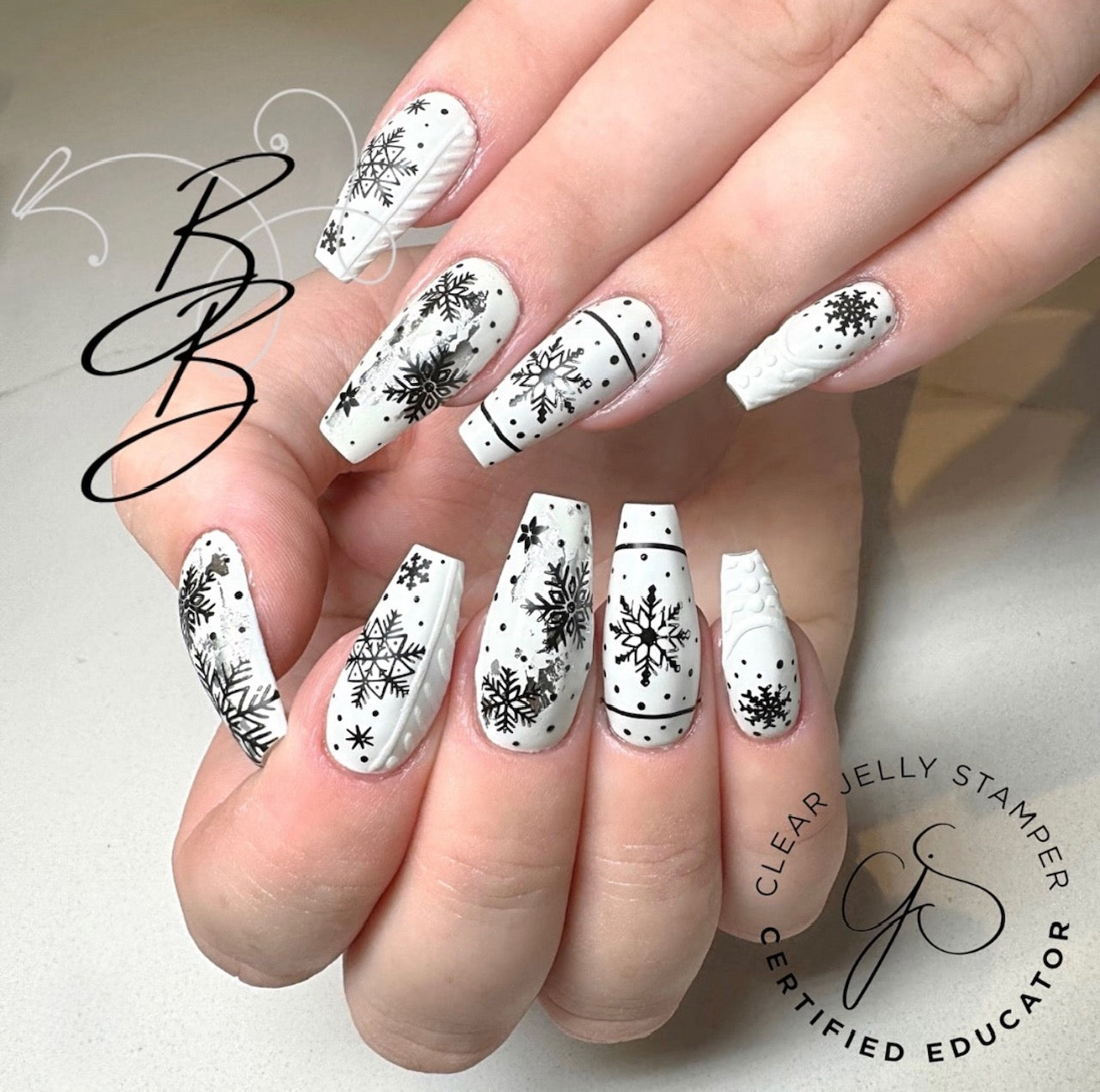 Frosty Flurries (CjS-326) Steel Nail Art Layered Stamping Plate