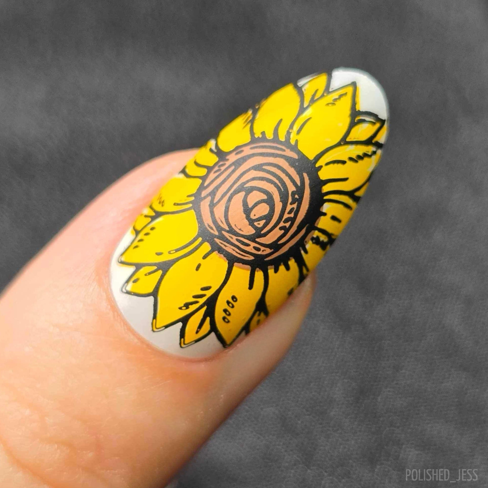 Glow like a Sunflower (CjS-370) Steel Nail Art Layered Stamping Plate