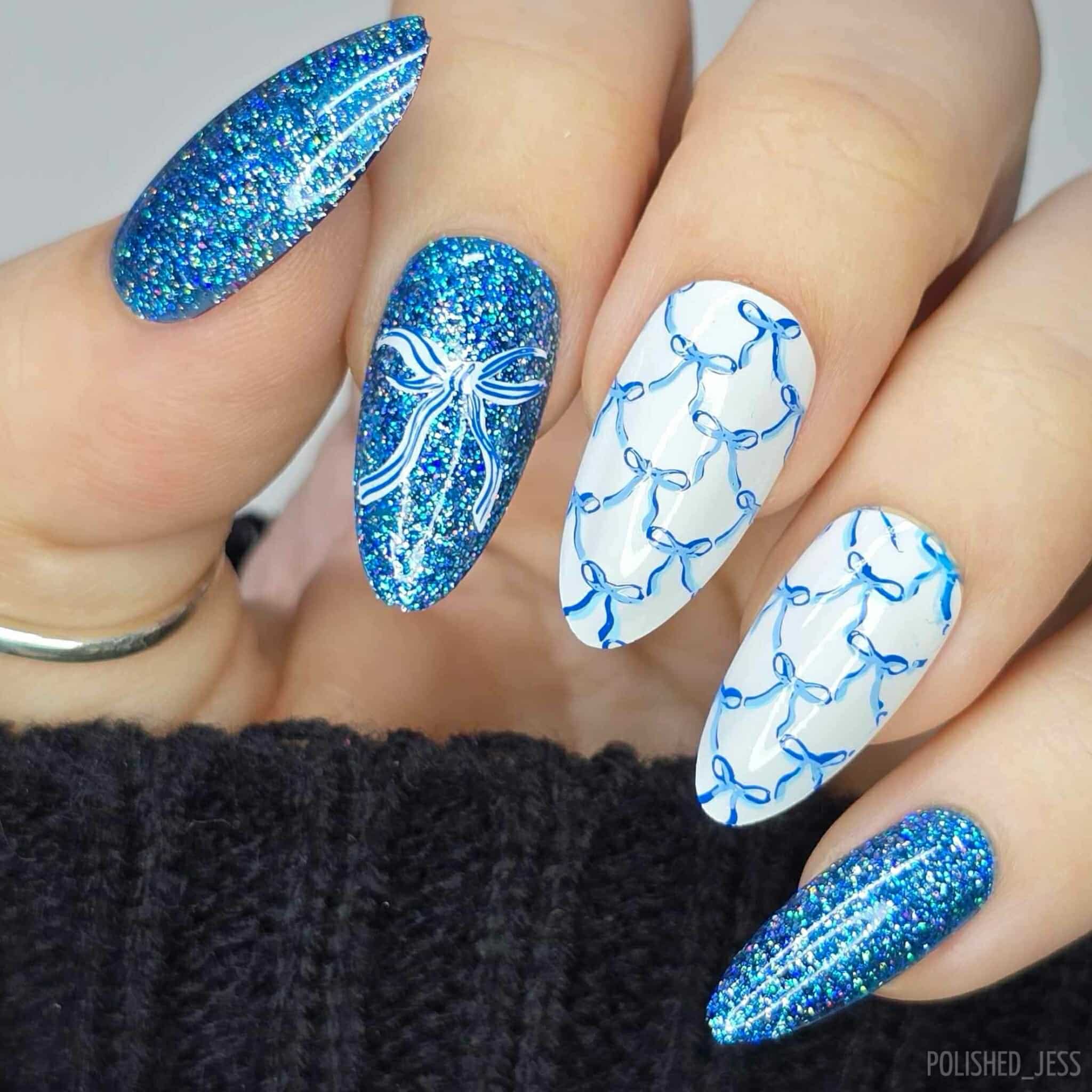 stunning-manicure-with-nail-art-designs-of-pretty-bows