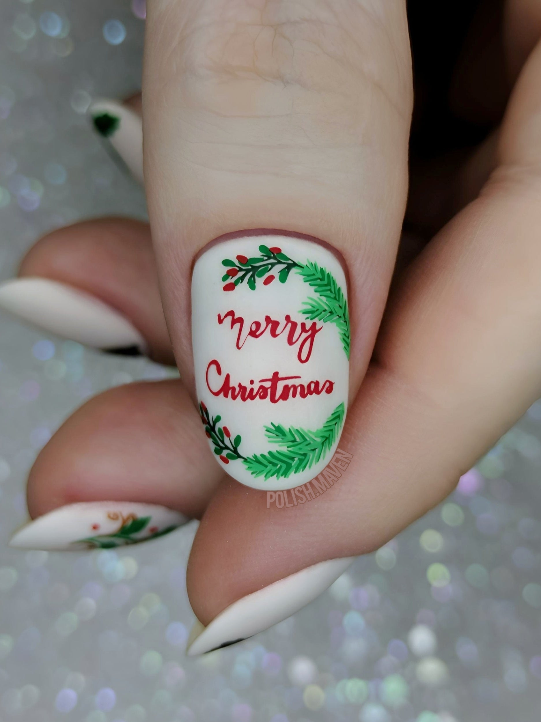 Merry Mistletoe Moments (CjSC-90) Steel Nail Art Layered Stamping Plate