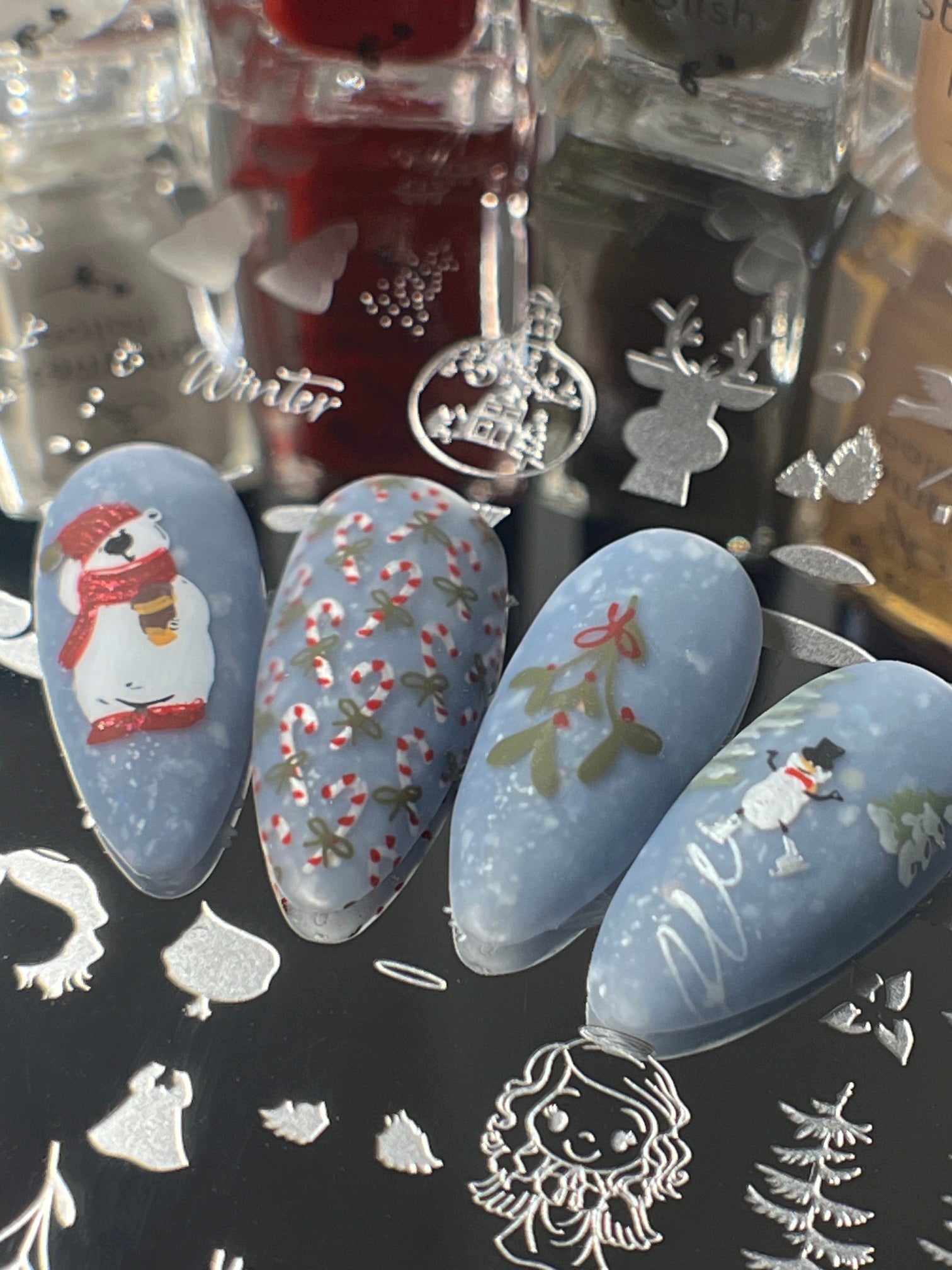 Frosty's Winter Wonderland (CjSLE-07) Steel Nail Art Layered Stamping Plate