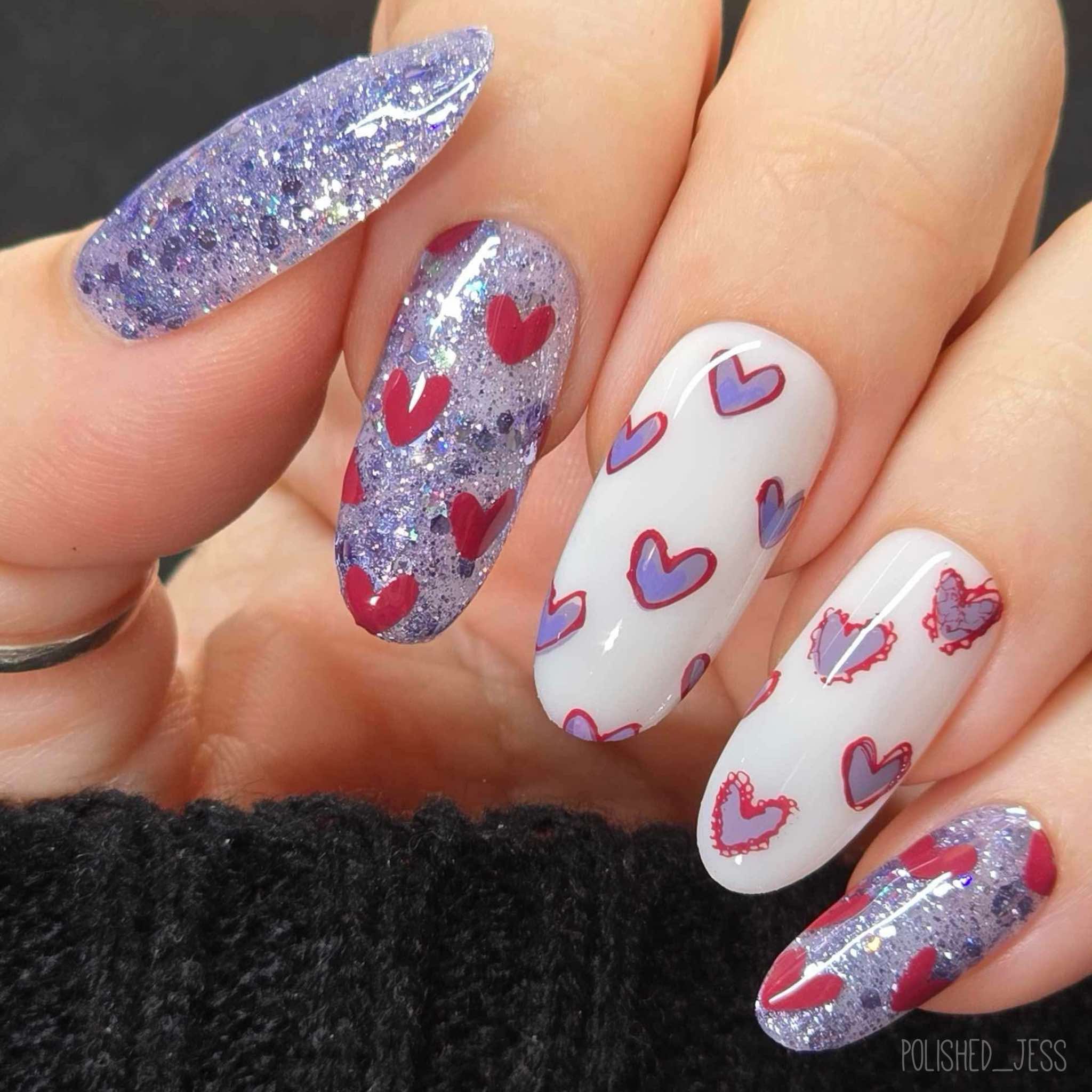 Super Cute Hearts (CjSV-02) Steel Nail Art Layered Stamping Plate