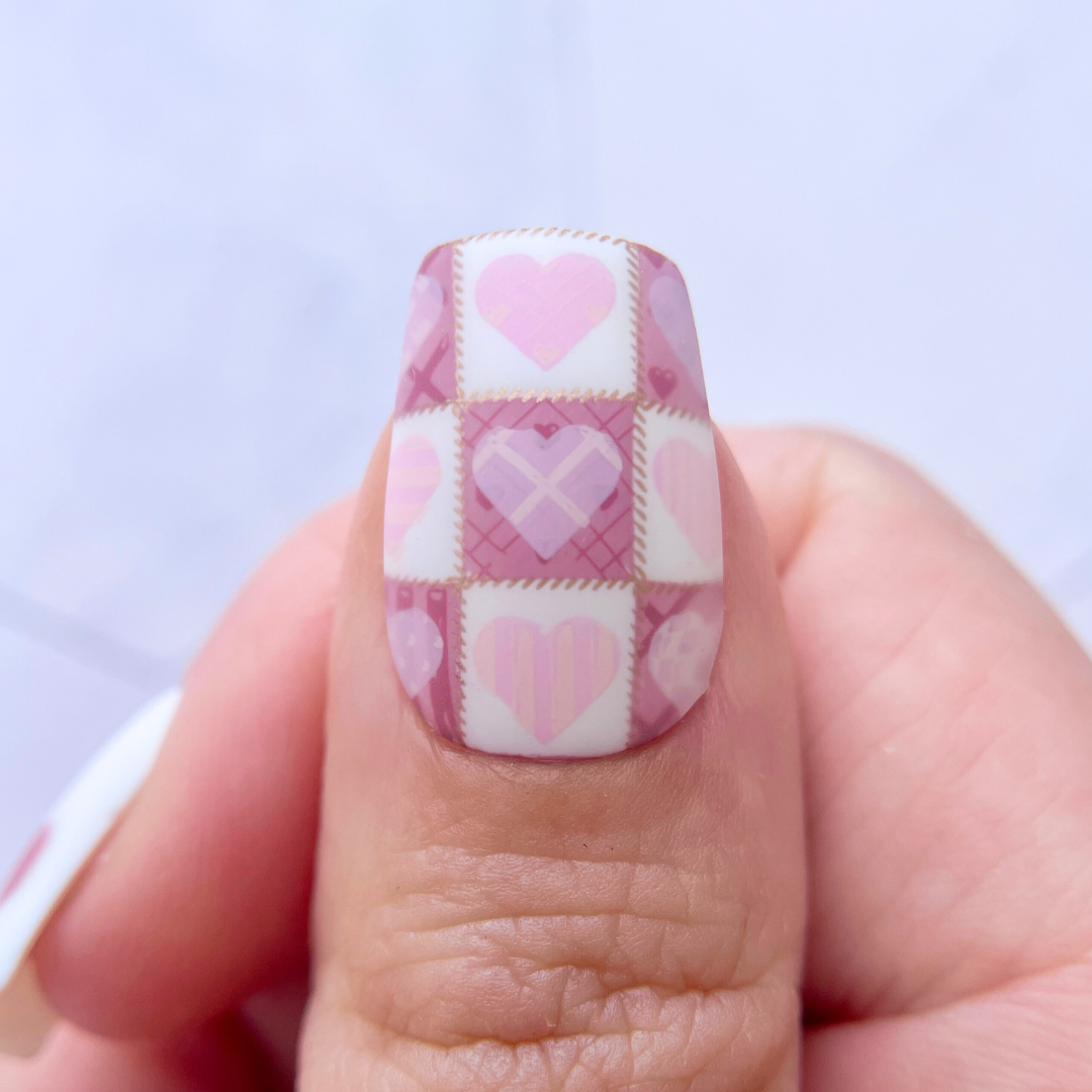 Patchwork Valentine (CjSV-48) Steel Nail Art Stamping Plate