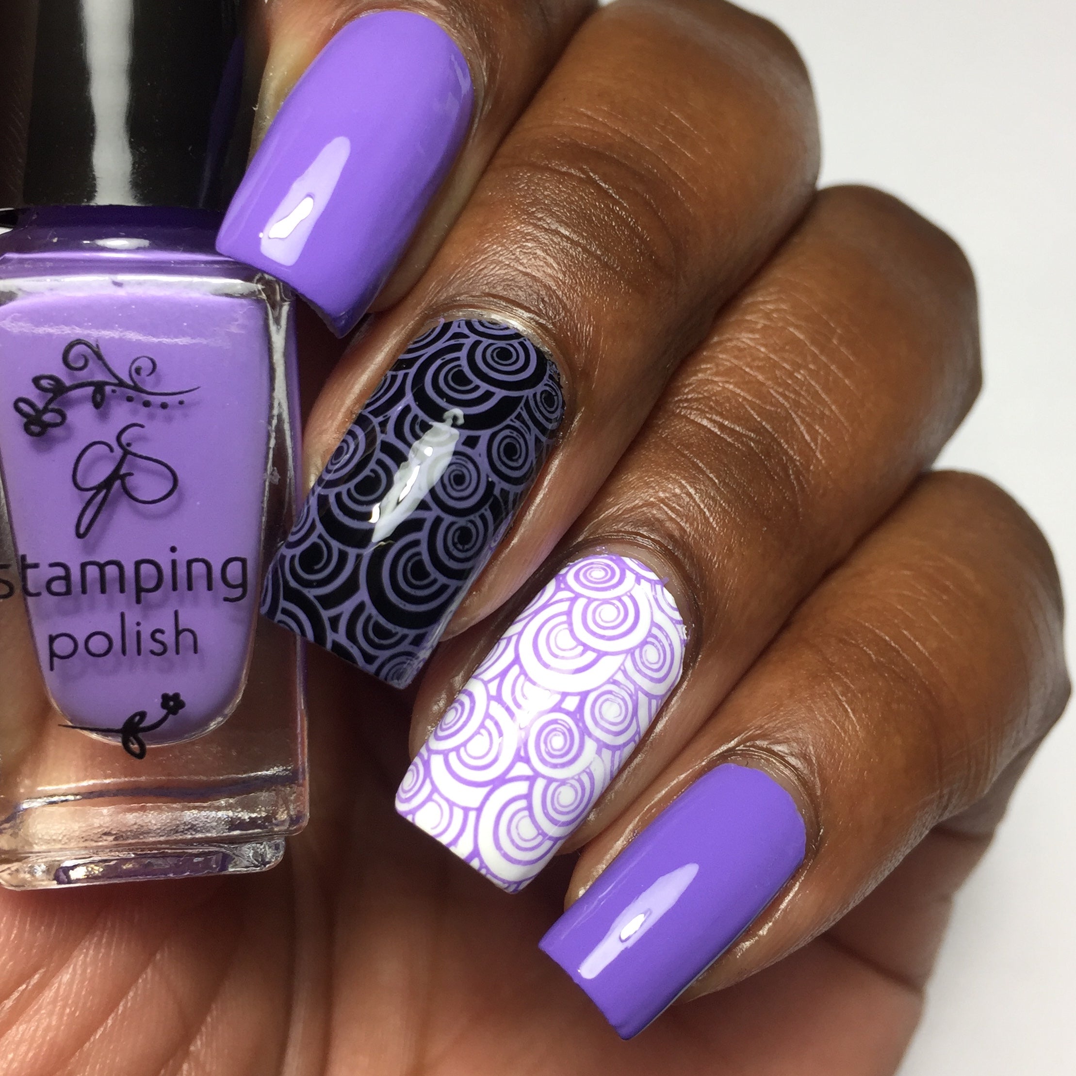 #17 Lynnie Loves Lavender - Nail Stamping Color (5 Free Formula) Polish Clear Jelly Stamper 