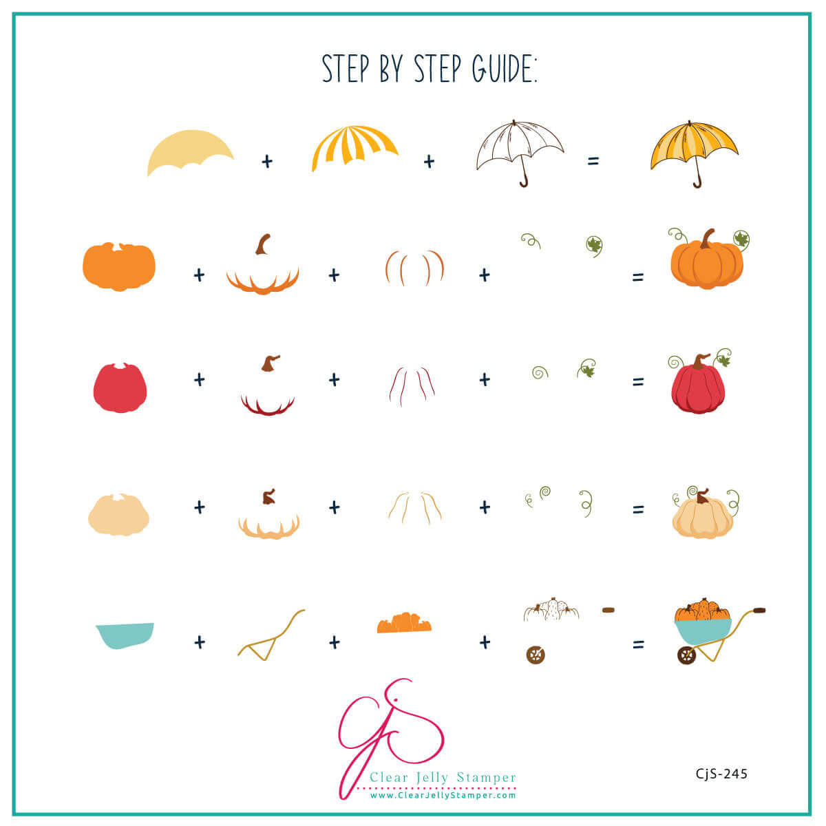 layered-nail-art-stamping-plate-how-to-card-showing-colorful-designs-of-pumpkins-and-umbrellas