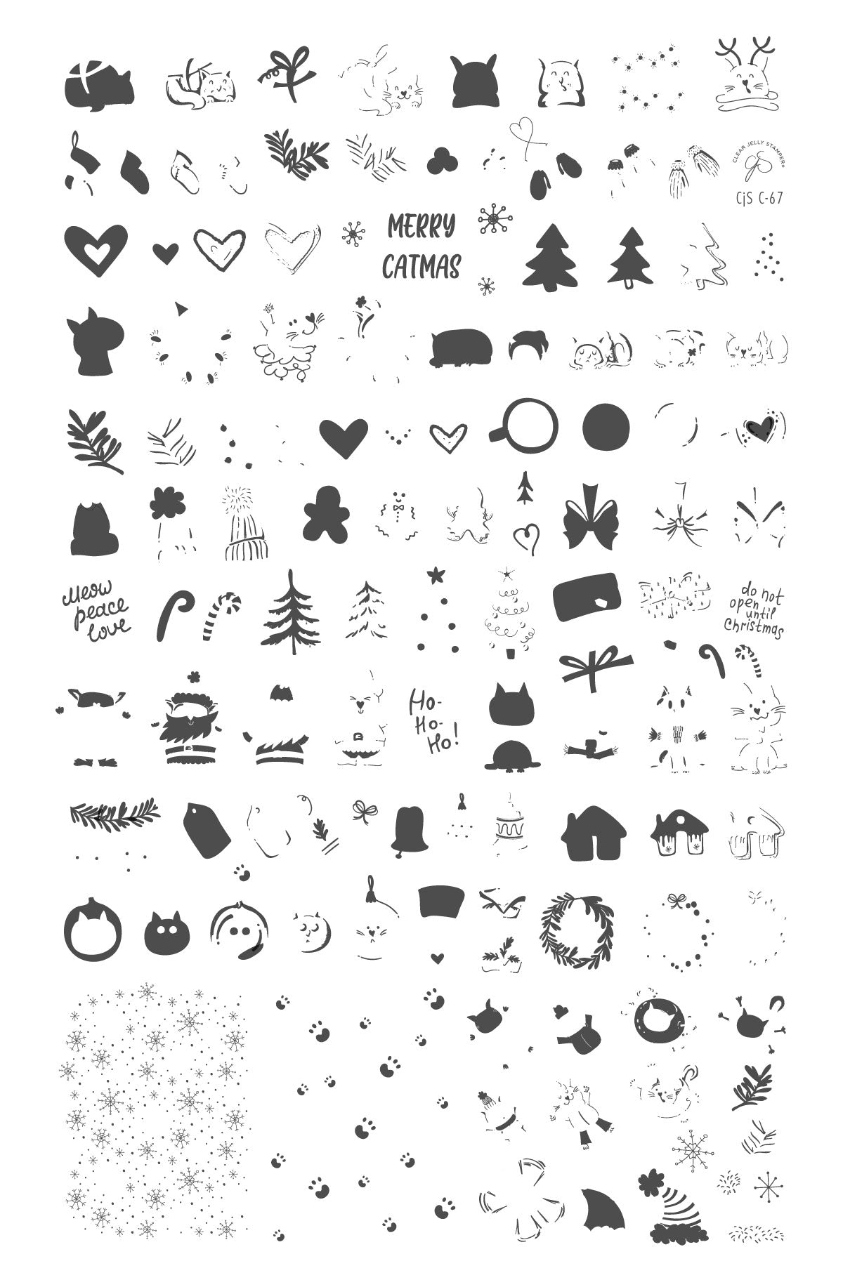 Catmas (CjSC-67) Steel Nail Art Stamping Plate