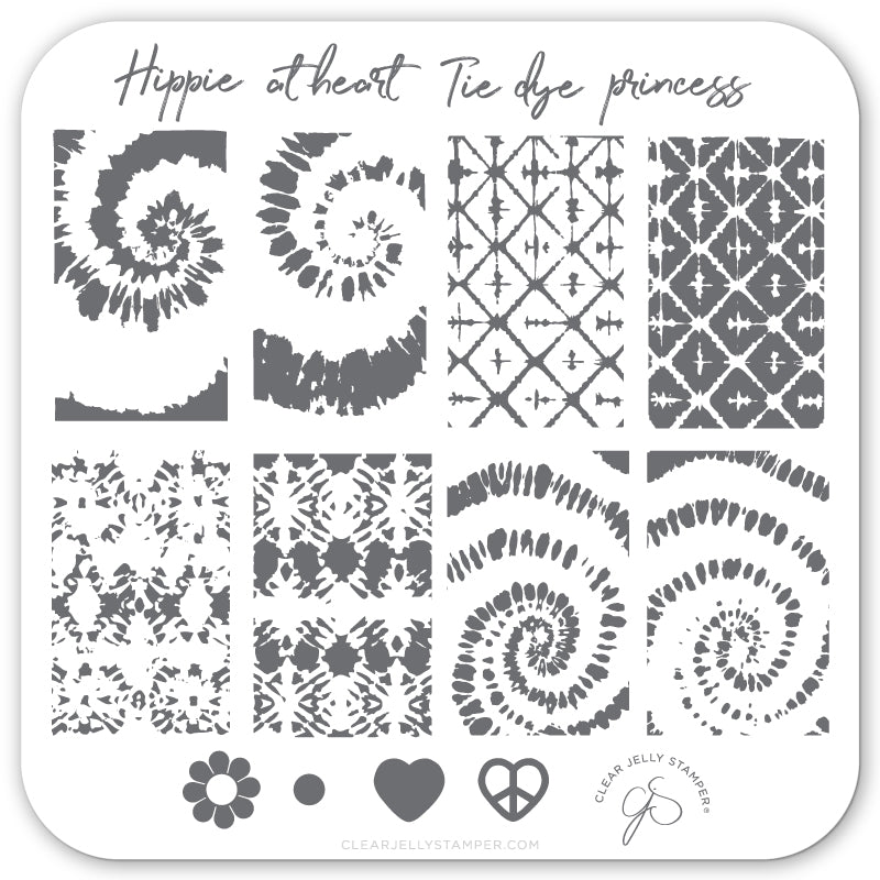 Lil' Boho Life (Cjs-116) Steel Nail Art Stamping Plate 6x6 Clear Jelly Stamper 