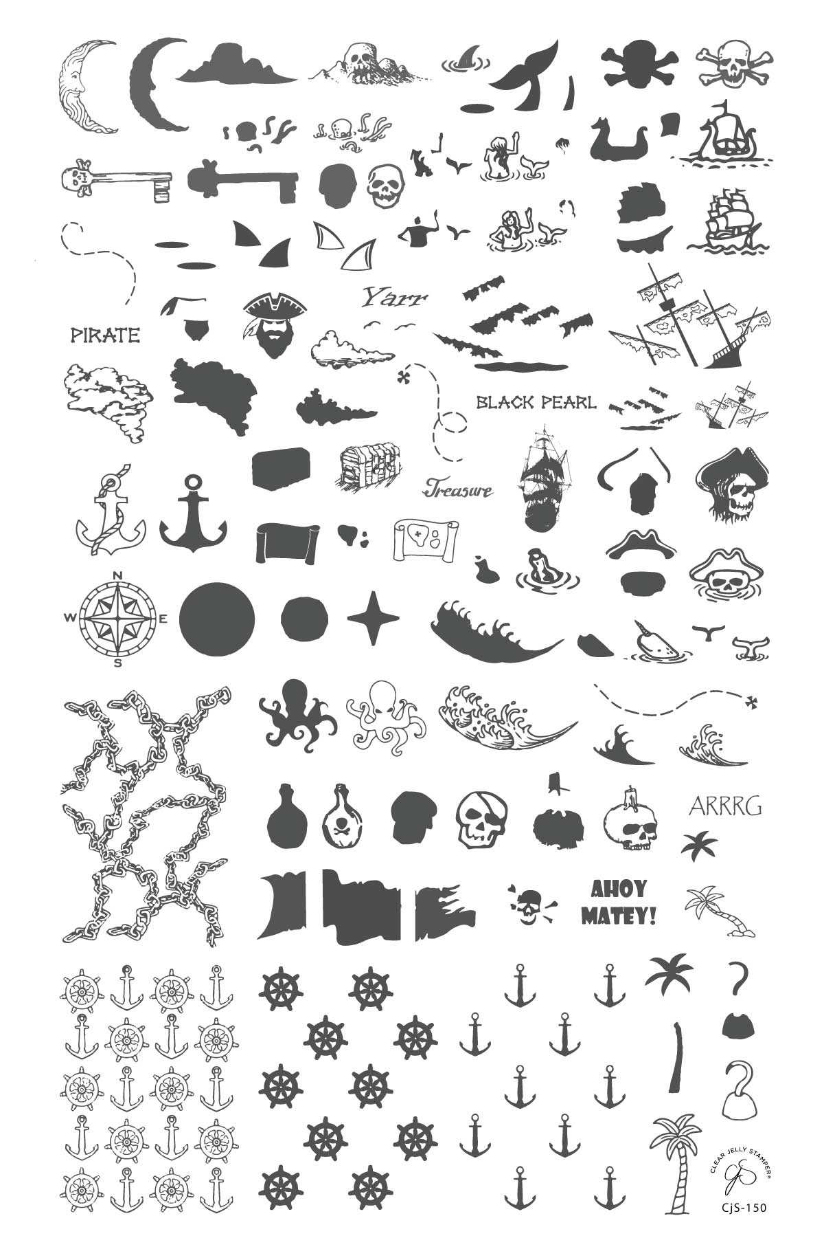 cjs-150-anchorsaway-clearjellystamper-steel-nailart-stamping-plate-pirate