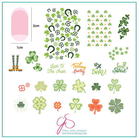 Feeling Lucky? (CjS H-50) - Nail Stamping Plate