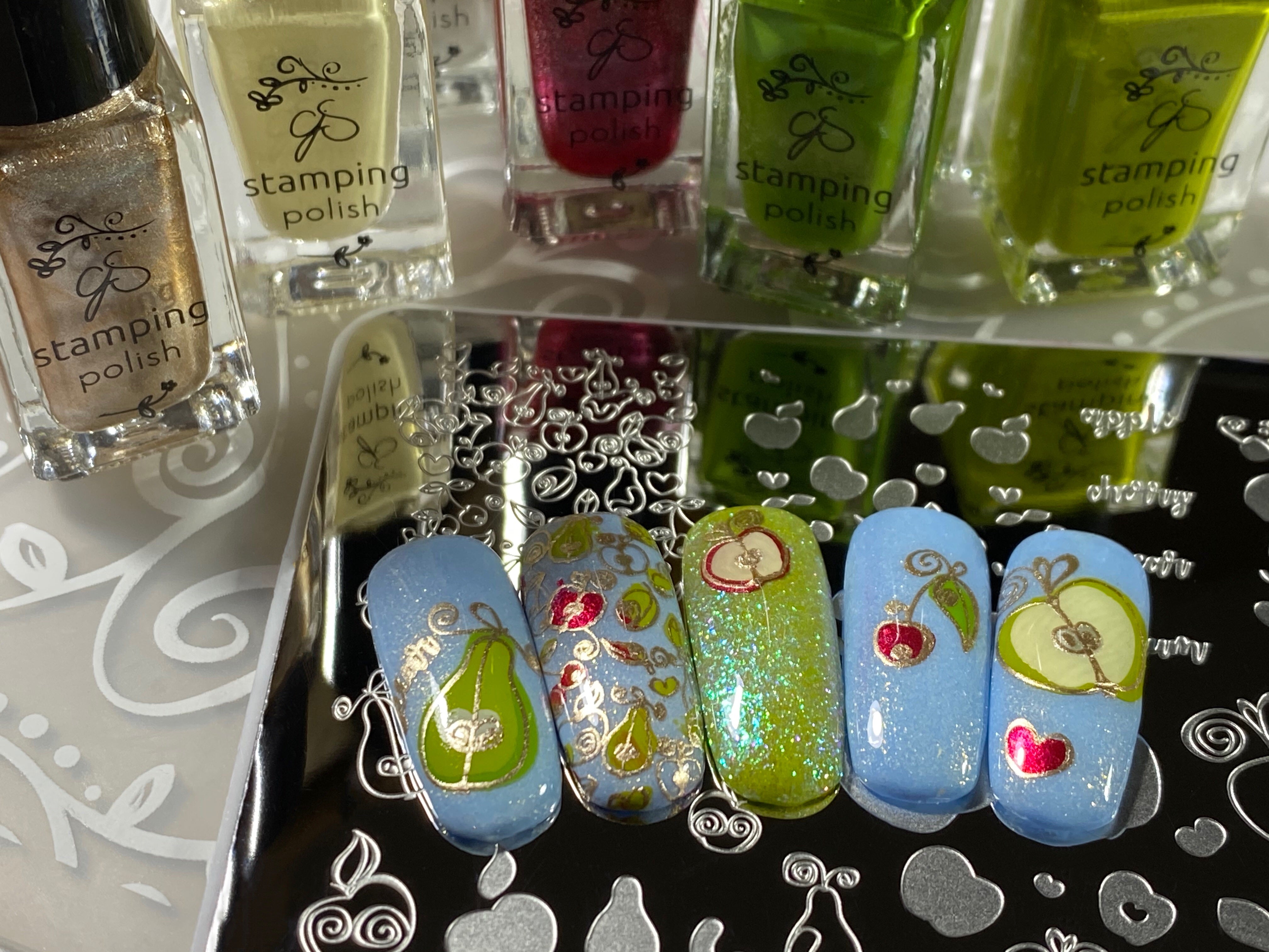 Fruit Cocktail Collection - Take Your Pick! (CjS-210) Steel Nail Art Layered Stamping Plate