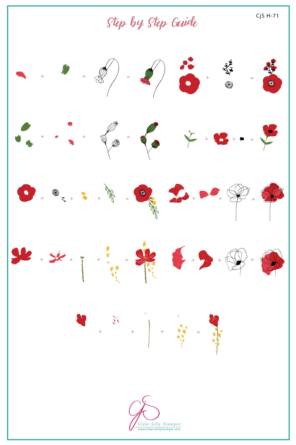 Poppy Day (CjSH-71) Steel Nail Art Layered Stamping Plate