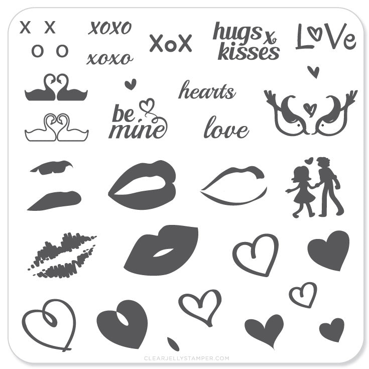 layered_nail_art_stamping_plate_with_designs_of_hearts_lips_and_words_for_nail_art 