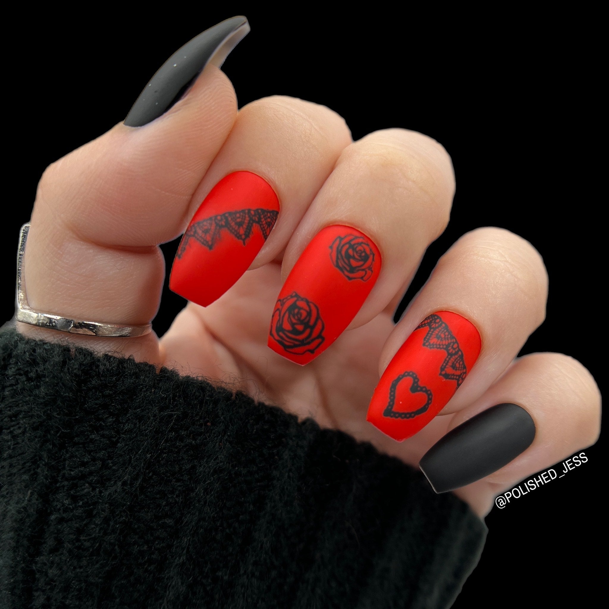 My Edgy Valentine (CjSV-36) Steel Layered Nail Art Stamping Plate