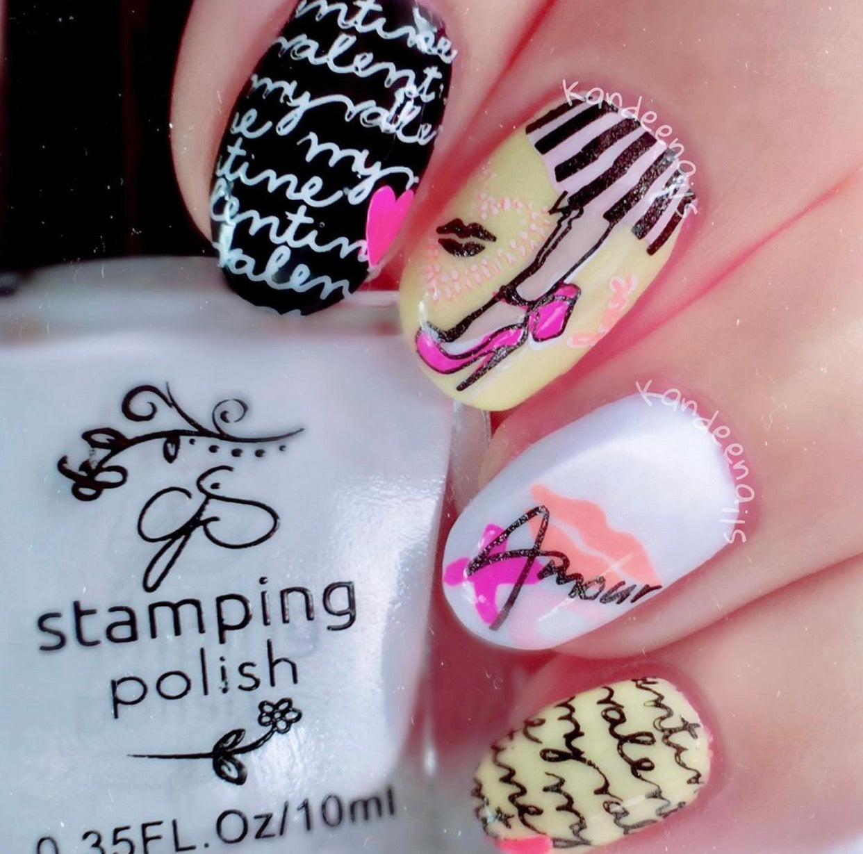 manicure-showing-manciure-with-valentines-nail-art-designs-of-lips-high-heels-and-words